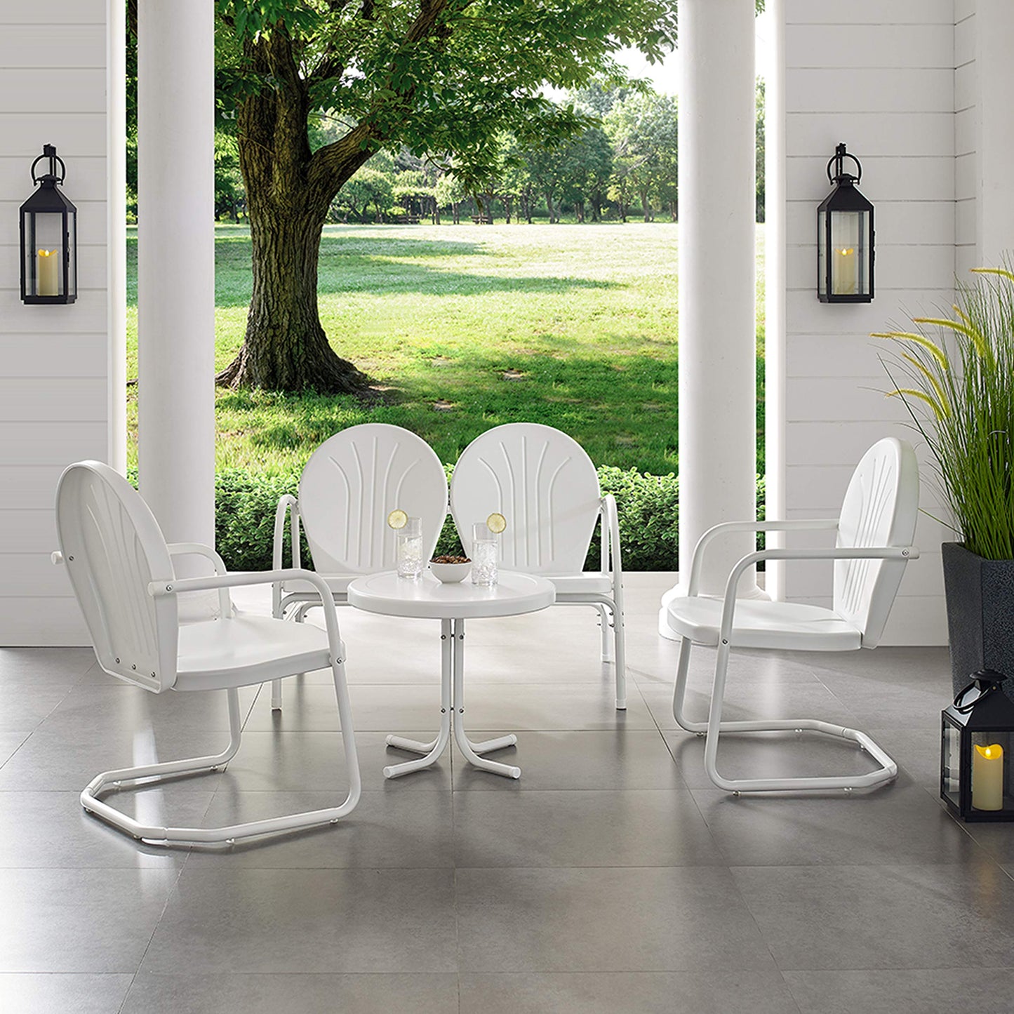 Patio Furniture Sets | Griffith Metal Outdoor Furniture Set | Nostalgic Ambiance & Ultimate Comfort | Durable & Weather-resistant Seating for Outdoor Bliss | casafoyer.myshopify.com