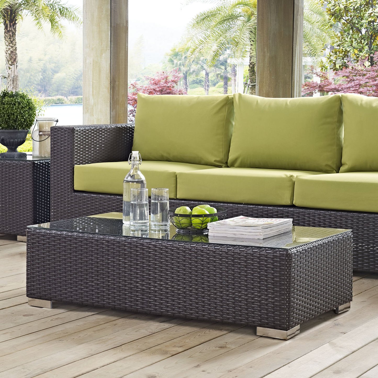 Patio Furniture Sets | Convene Outdoor Sectional Series | Durable Rattan Coffee Table | Patio, Backyard, Poolside Gathering | Seamless & Stylish Outdoor Experience | casafoyer.myshopify.com