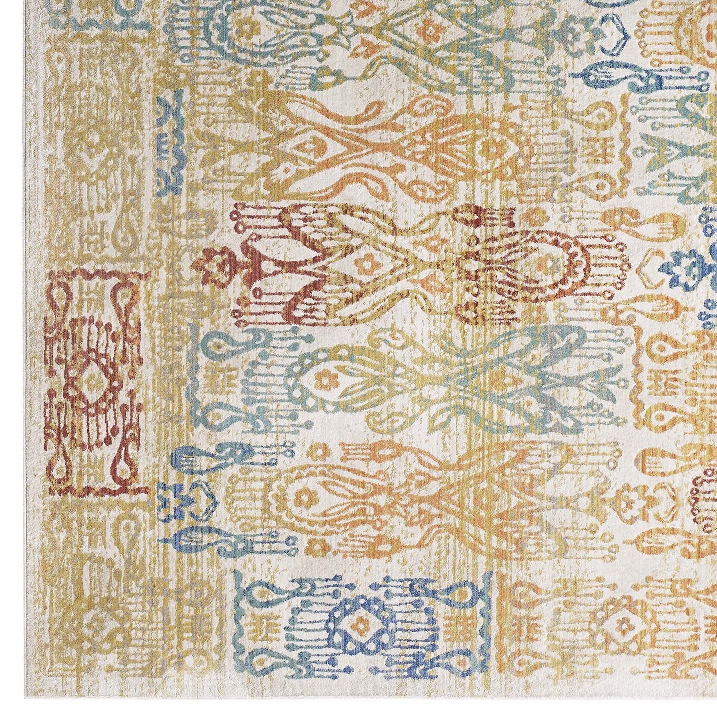 Carpet & Rugs | CasaFoyer Solimar Distressed Southwestern Aztec Area Rug | Vibrant Design | Stain Resistant | Easy to Clean | 8x10 Size | High Traffic Areas | casafoyer.myshopify.com