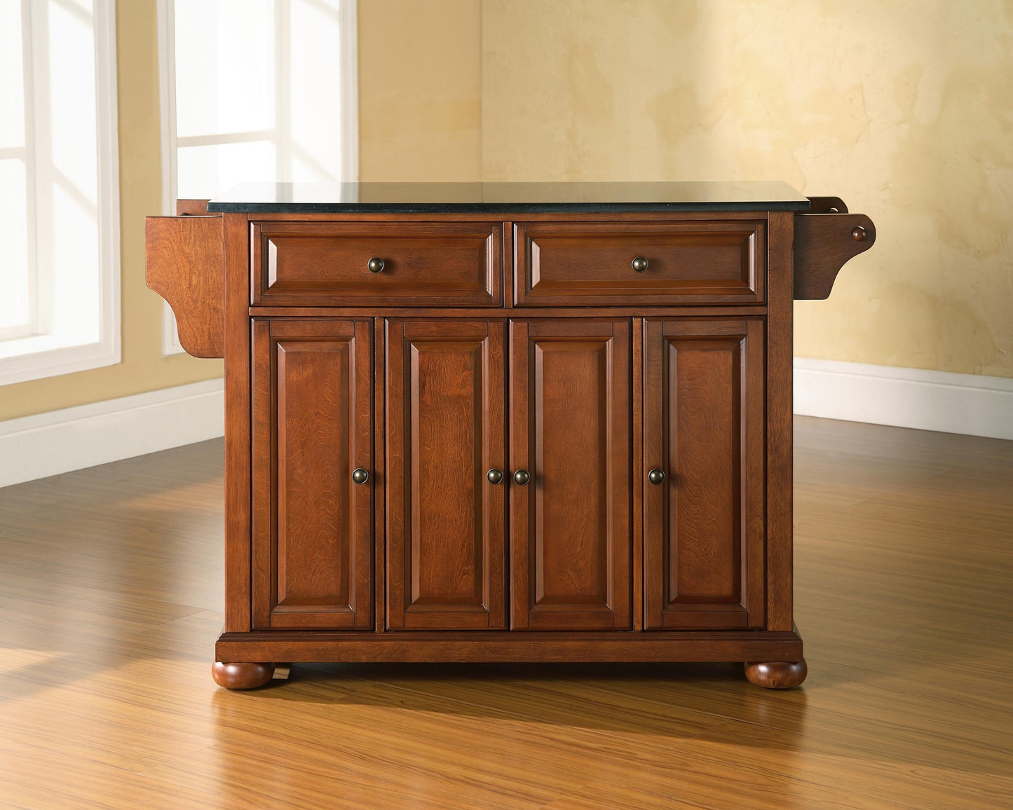 Kitchen Storage | Durable Hardwood Kitchen Island | Elegant Raised Panel Doors | Ample Storage Space | Classic Cherry Finish | casafoyer.myshopify.com