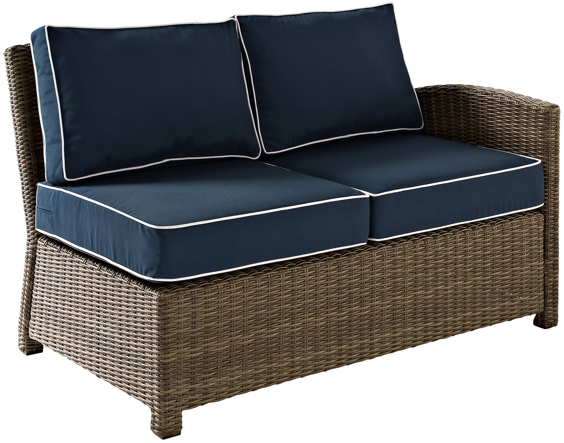 Patio Furniture Sets | CasaFoyers Bradenton Collection | Outdoor Wicker Sectional | Expandable & Durable | Navy Cushions | casafoyer.myshopify.com