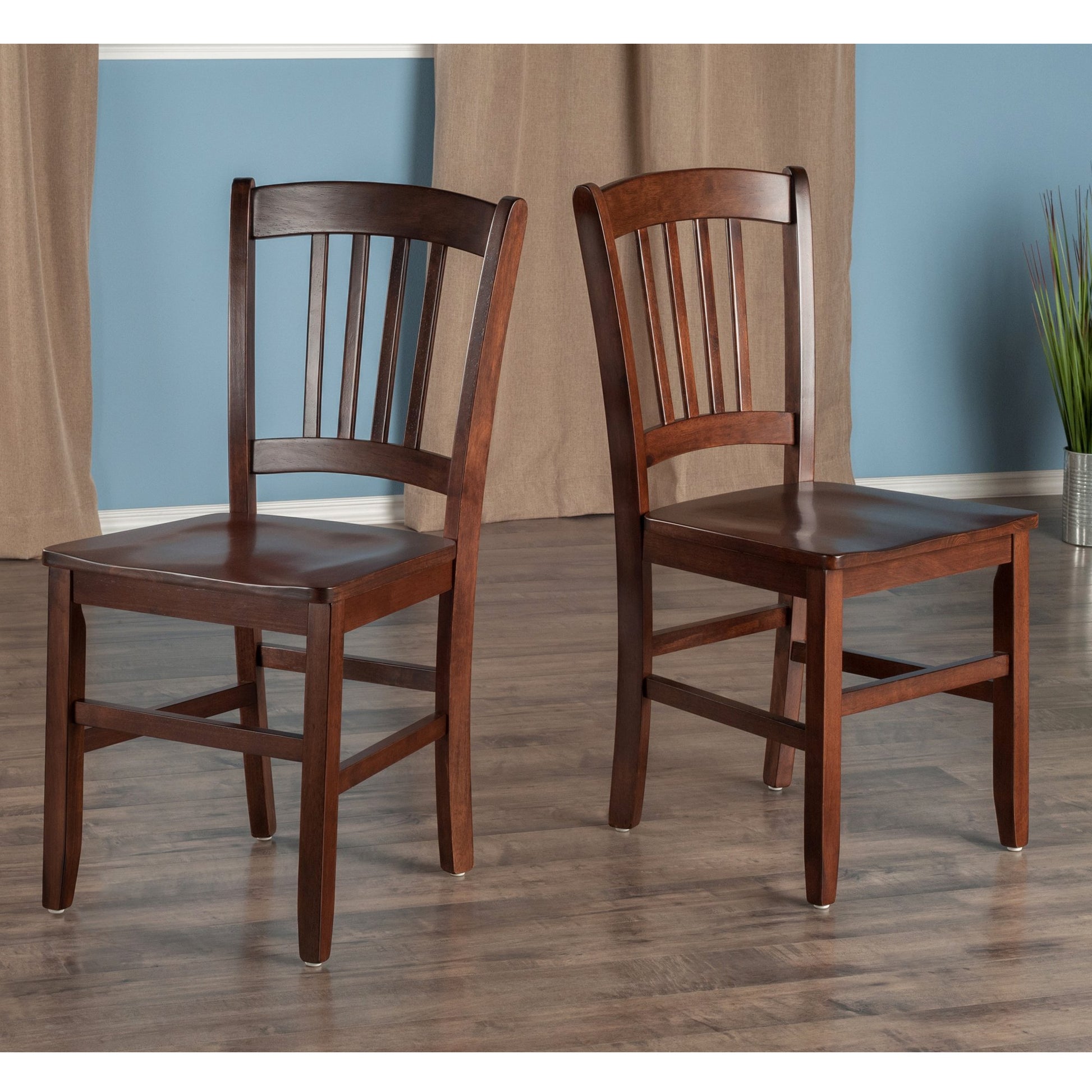 Sofa & chair Sets | CasaFoyer Madison 2-Piece Chair Set | Elegant Rainbow Arches | Walnut Finish | Solid Wood | Comfortable Contoured Seats | Assembly Required | 34.6H x 17.1W x 19.25D | casafoyer.myshopify.com