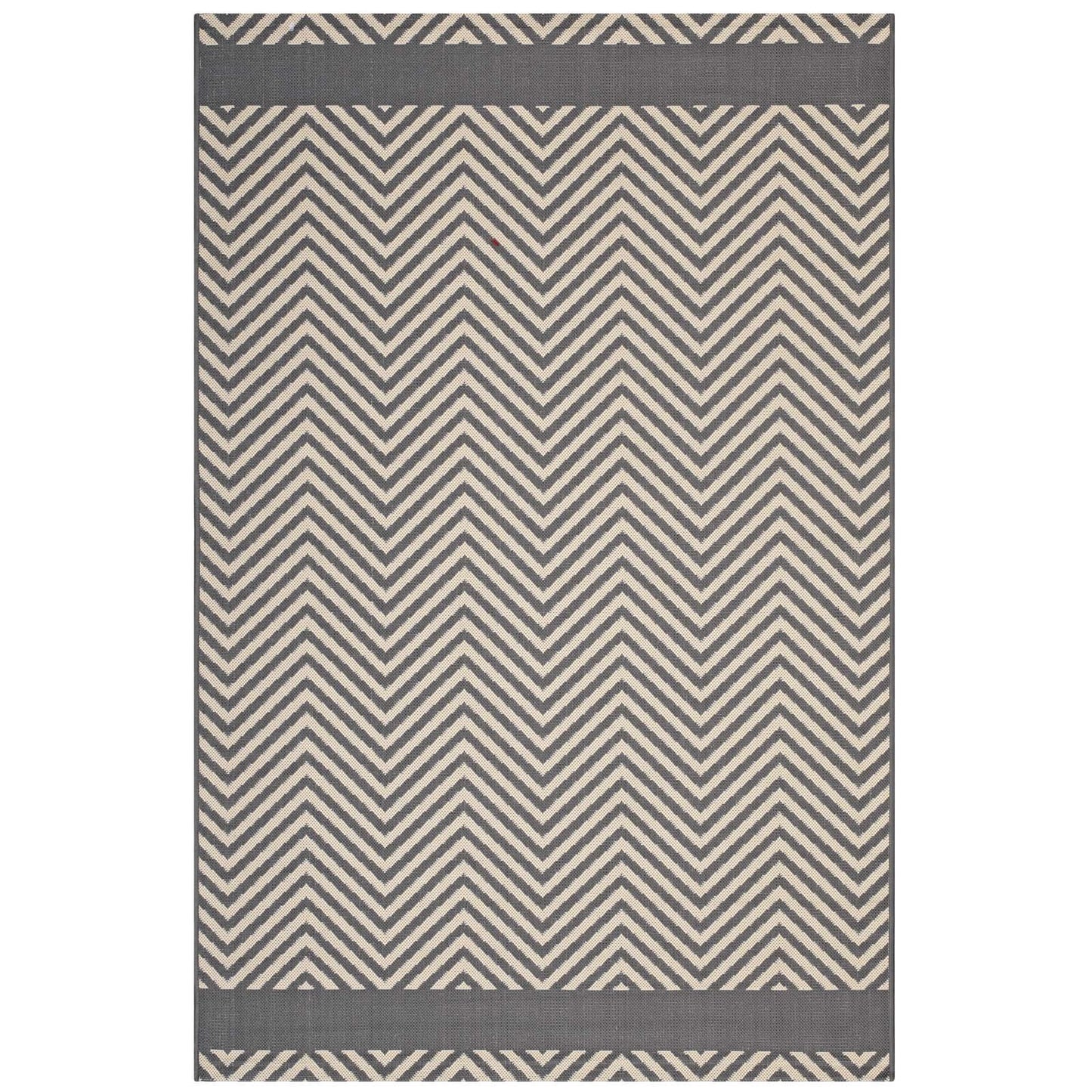 area rugs | CasaFoyer Optica Chevron With End Borders 5x8 Indoor/Outdoor Area Rug | Stylish, Durable, Fade & Stain Resistant | All-Weather | Gray/Beige | casafoyer.myshopify.com