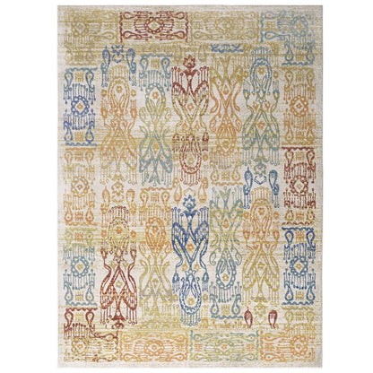 Carpet & Rugs | CasaFoyer Solimar Distressed Southwestern Aztec Area Rug | Vibrant Design | Stain Resistant | Easy to Clean | 8x10 Size | High Traffic Areas | casafoyer.myshopify.com