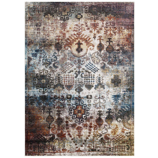 Carpet & Rugs | CasaFoyer Success Tahira Transitional Distressed Vintage Floral Moroccan Trellis 4x6 Area Rug | Exquisite Design | Durable & Soft Polypropylene | Stain Resistant & Easy to Maintain | Suitable for Traditional & Contemporary Decor | casafoyer.myshopify.com