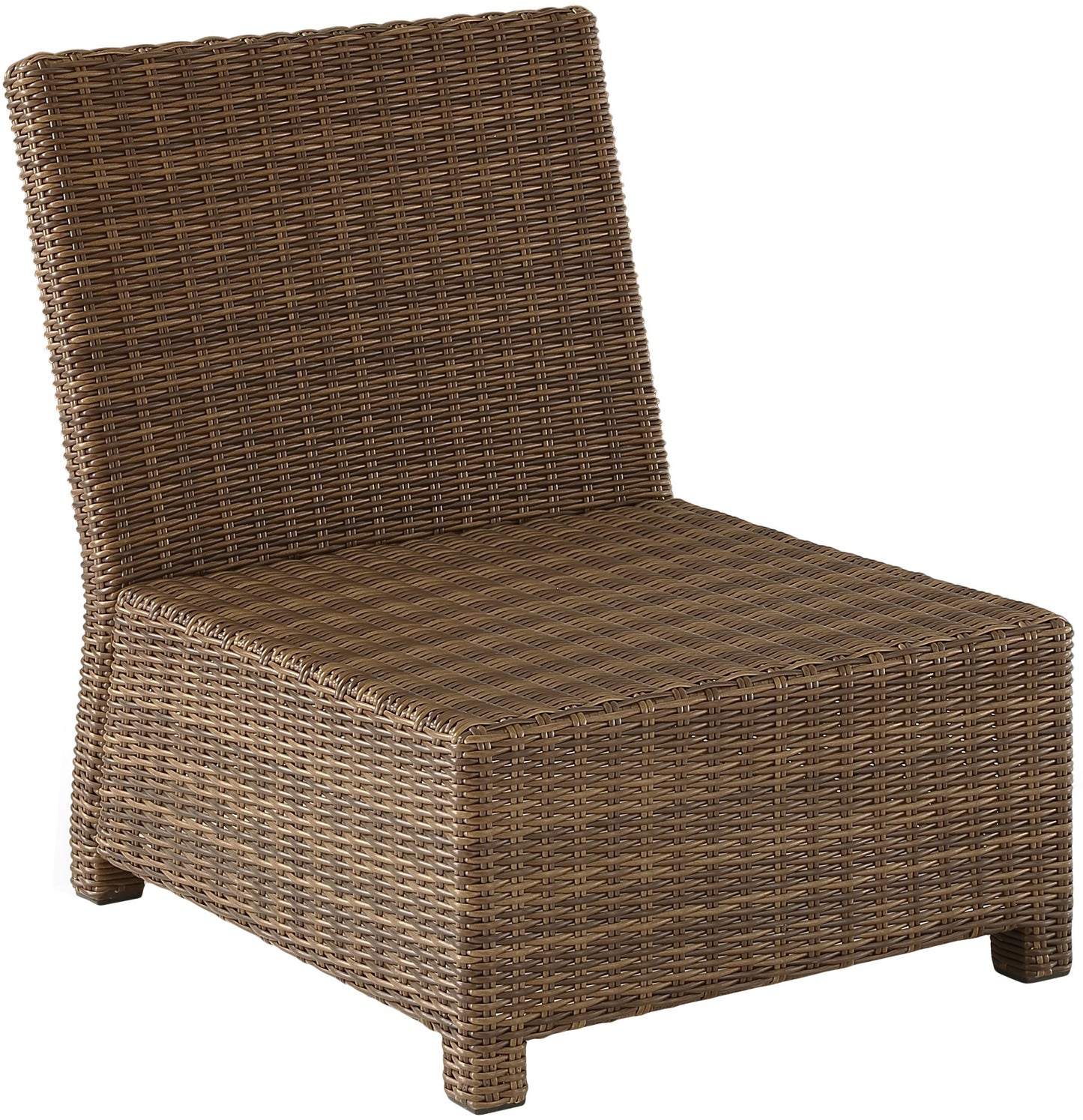 Chair | CasaFoyers Bradenton Collection | Outdoor Wicker Sectional Center Chair | All-Weather, UV/Fade Resistant | Sangria Cushions | casafoyer.myshopify.com