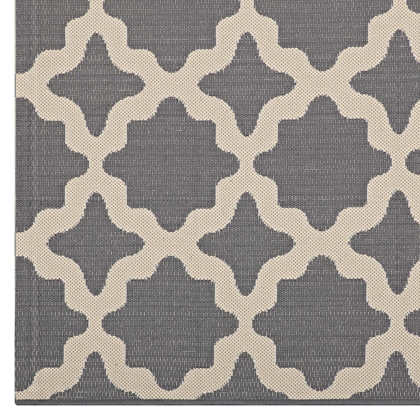 area rugs | CasaFoyer Cerelia Moroccan Trellis 5x8 Indoor/Outdoor Area Rug | Durable, Fade & Stain Resistant | Low Pile Weave | Rubber Bottom | Gray/Beige | casafoyer.myshopify.com