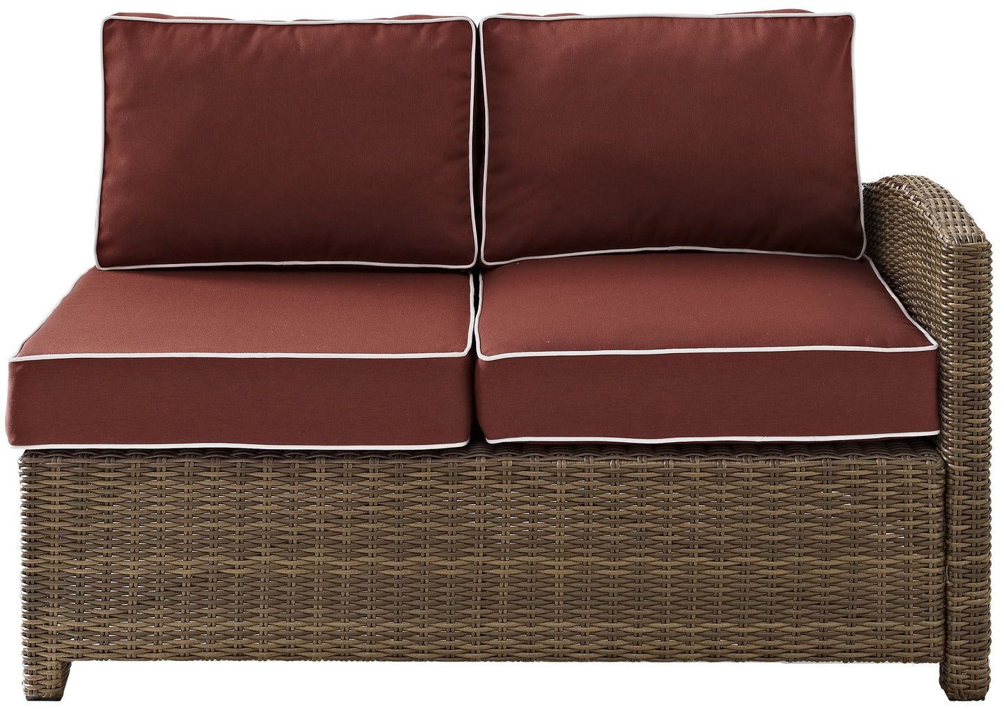 Patio Furniture Sets | CasaFoyers Bradenton Collection | All-Weather Wicker Sectional | Expandable, Stylish & Durable Outdoor Seating | Sangria Cushions | casafoyer.myshopify.com
