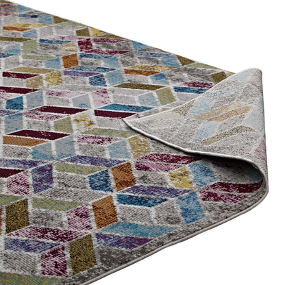 Carpet & Rugs | CasaFoyer Laleh Geometric Mosaic Area Rug | Modern Design | Durable Polypropylene | Non-Shedding | Stain-Resistant | 4x6 Size | casafoyer.myshopify.com