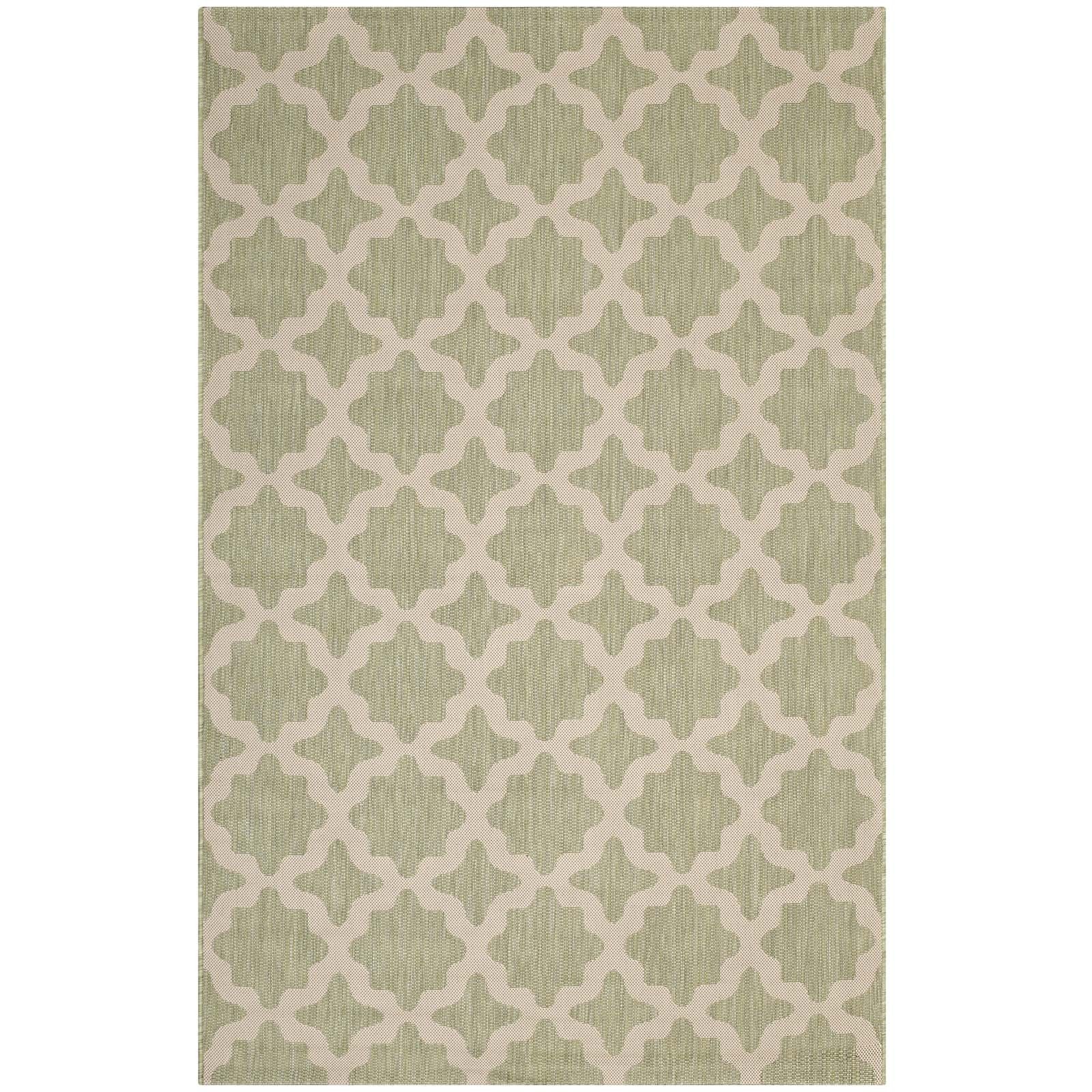 Carpet & Rugs | CasaFoyer Cerelia Moroccan Trellis Indoor/Outdoor Area Rug | Durable, Soft, All-Weather | Fade-Resistant | 5x8 | Beige/Light Green | casafoyer.myshopify.com