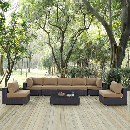 kitchen and dining room sets | CasaFoyer Convene Outdoor Sectional Set | Adjustable | Weather-Resistant | 8-Piece Patio Furniture | Armless Sections | Coffee Table | Corner Sections | casafoyer.myshopify.com
