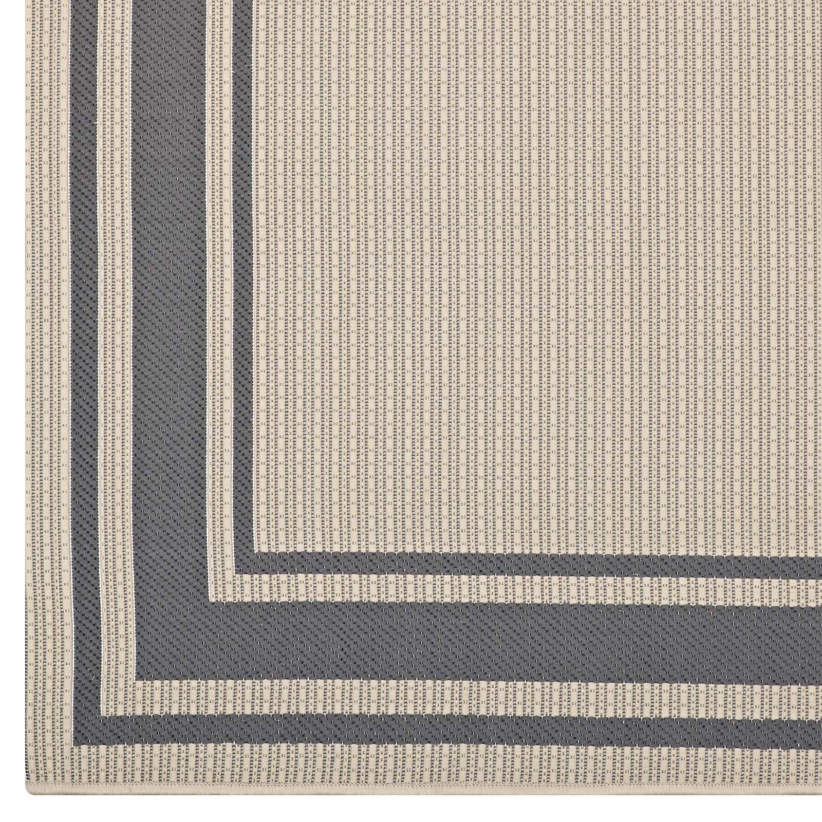 Carpet & Rugs | CasaFoyer Rim Solid Border Borderline Indoor/Outdoor Area Rug | Durable, Soft, Fade & Stain Resistant | 8x10 | Gray/Beige | casafoyer.myshopify.com