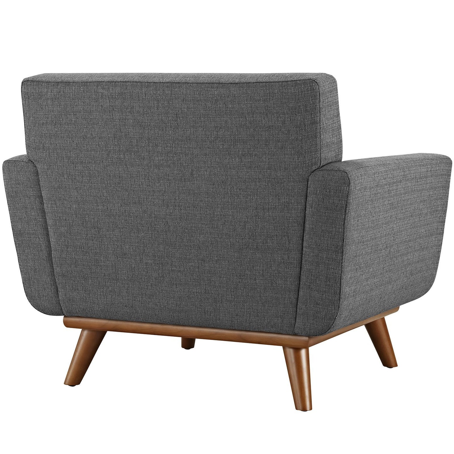 home office desk chairs | CasaFoyer Engage Living Room Set | Curved Design | Dual Cushions | Button Detail | Solid Base | Armchair & Ottoman Included | Gray | casafoyer.myshopify.com