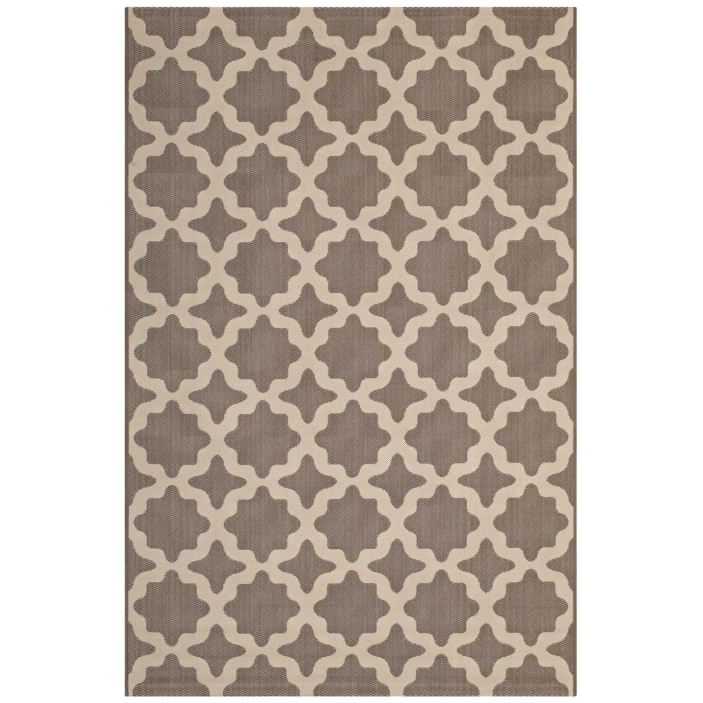 Carpet & Rugs | CasaFoyer Cerelia Moroccan Trellis 8x10 Indoor/Outdoor Area Rug | Durable, Soft, Fade-Resistant | Easy to Clean | Light & Dark Beige | casafoyer.myshopify.com