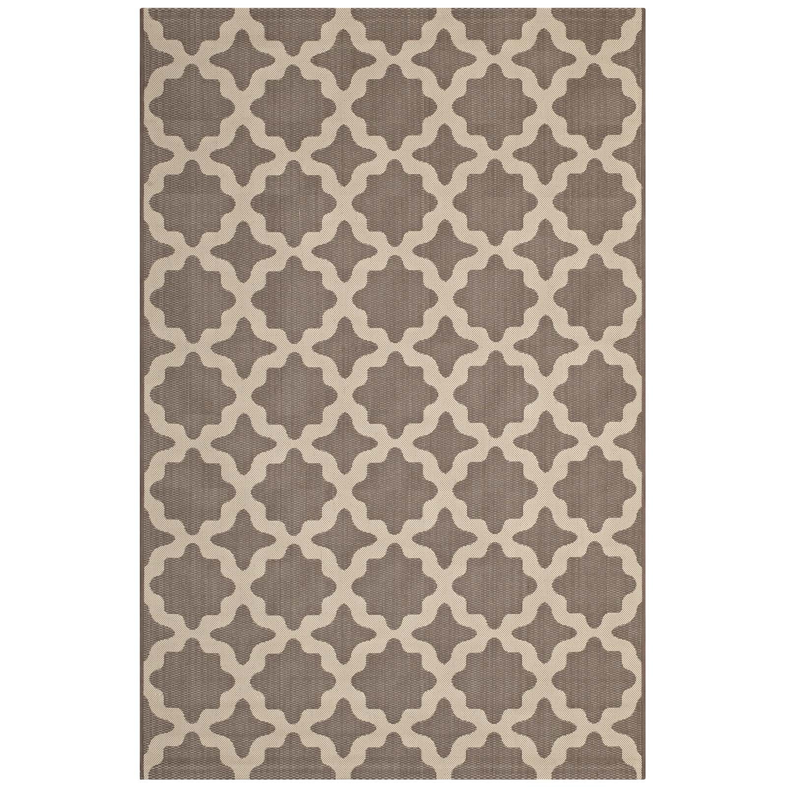 Carpet & Rugs | CasaFoyer Cerelia Moroccan Trellis 8x10 Indoor/Outdoor Area Rug | Durable, Soft, Fade-Resistant | Easy to Clean | Light & Dark Beige | casafoyer.myshopify.com