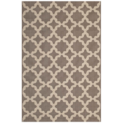 Carpet & Rugs | CasaFoyer Cerelia Moroccan Trellis 8x10 Indoor/Outdoor Area Rug | Durable, Soft, Fade-Resistant | Easy to Clean | Light & Dark Beige | casafoyer.myshopify.com