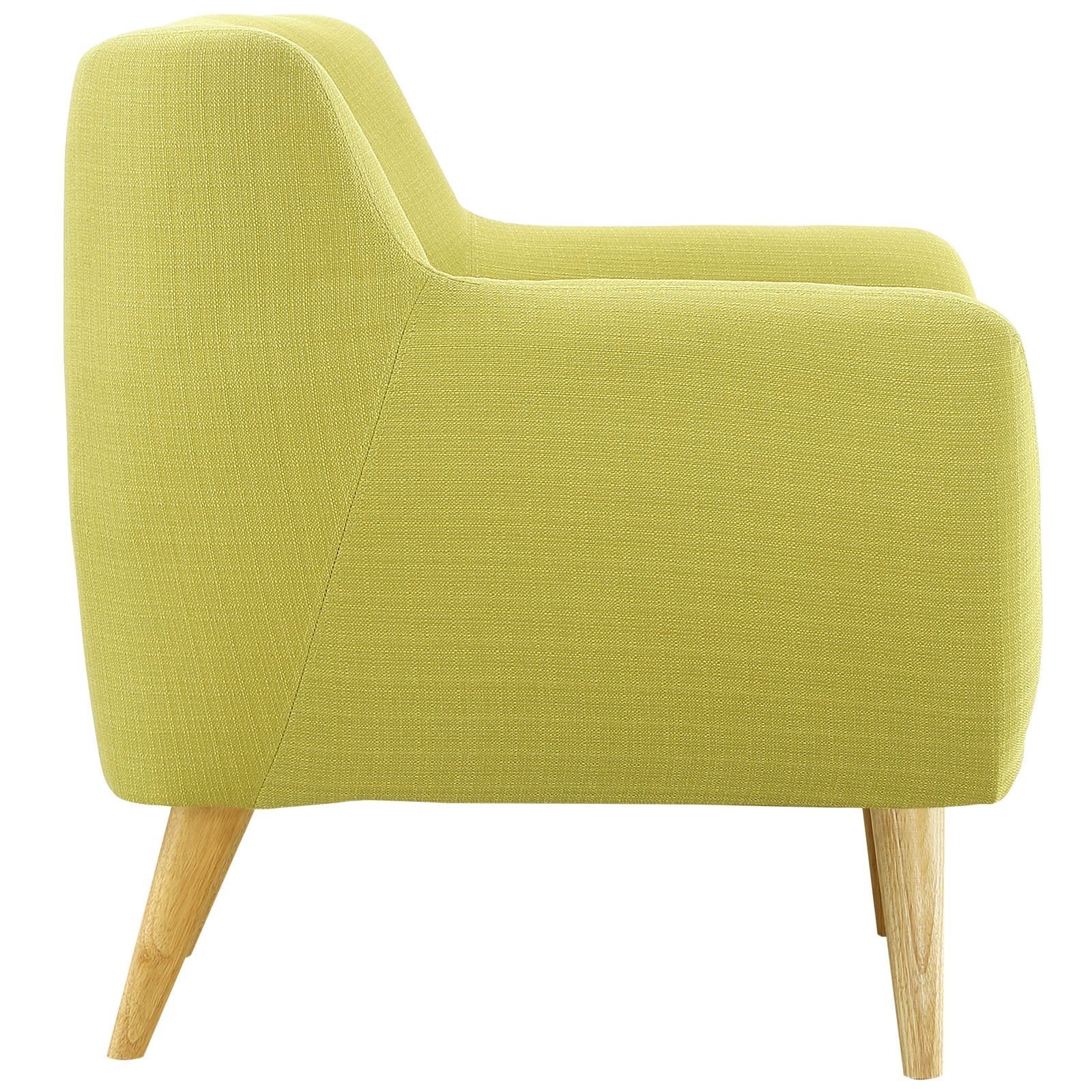 home office desk chairs | CasaFoyer Wholesale | Plush Dual Cushion Organic Armchair | Natural Wood Legs | Modern Stylish Upholstered Fabric | Comfortable Living Room Lounge Area | Wheatgrass | casafoyer.myshopify.com