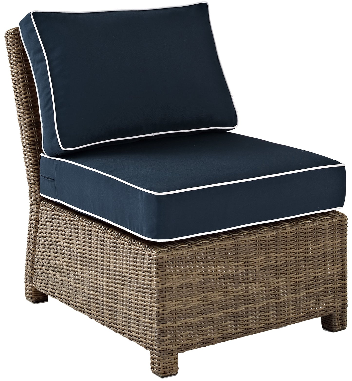 Patio Furniture Sets | CasaFoyers Bradenton Collection | Outdoor Wicker Sectional | Navy Cushions | Flexible, Durable, and Stylish Seating for Outdoor Entertainment | casafoyer.myshopify.com
