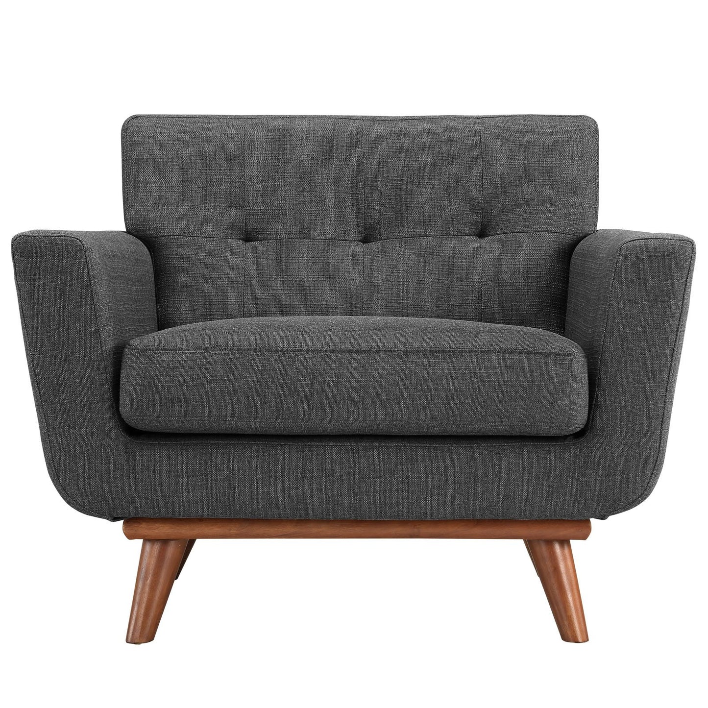 Sofa & chair Sets | Engage Armchair | Dual Cushions | Cherry Wood Legs | Set of 2 | Gray Upholstered Lounge Chair | Relaxation & Conversations | casafoyer.myshopify.com