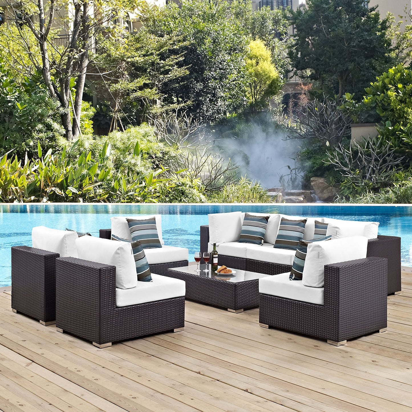 kitchen and dining room sets | CasaFoyer Convene Outdoor Sectional Set | Durable Rattan Weave | Weather-Resistant Cushions | Versatile & Stylish Patio Furniture | casafoyer.myshopify.com