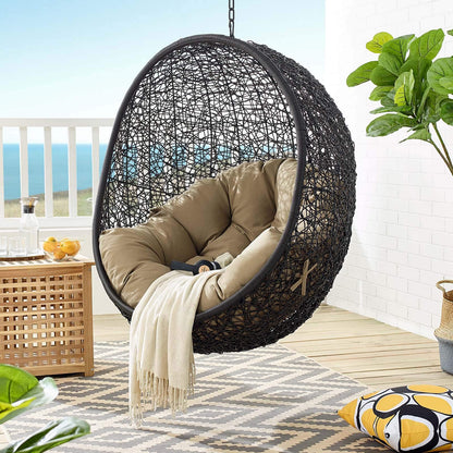 porch swings | Ergode Encase Outdoor Patio Swing Chair | Tranquil Island Getaway | Synthetic Rattan | All-Weather Cushion | Steel Frame | Adjustable Chain | Weather & UV Resistant | casafoyer.myshopify.com