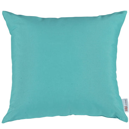 Throw Pillow | Convene Outdoor Sectional Decor Pillows | Durable Rattan Weave | All-Weather Cushions | Turquoise | Elevate Your Outdoor Space | casafoyer.myshopify.com