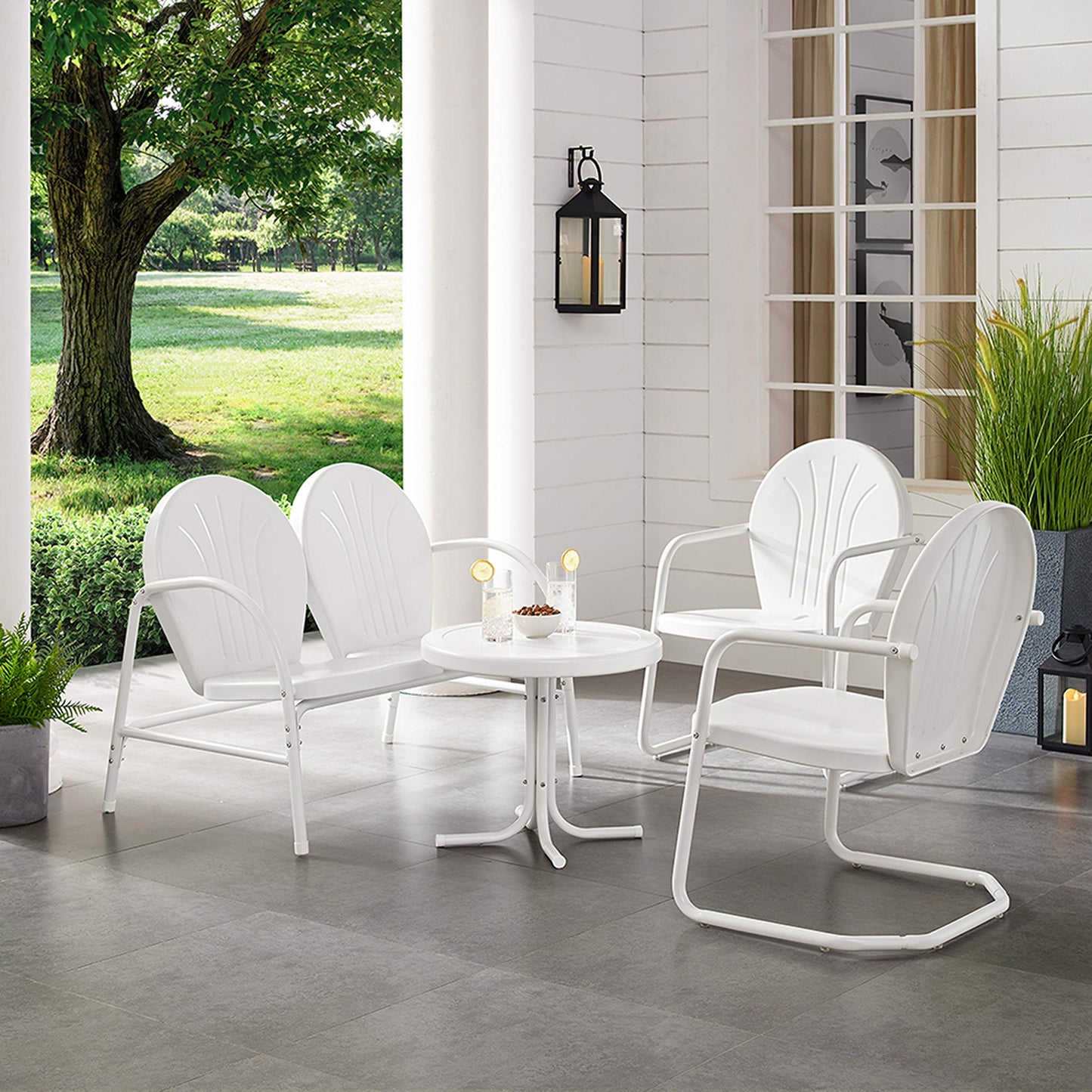 Patio Furniture Sets | Griffith Metal Outdoor Furniture Set | Nostalgic Ambiance & Ultimate Comfort | Durable & Weather-resistant Seating for Outdoor Bliss | casafoyer.myshopify.com