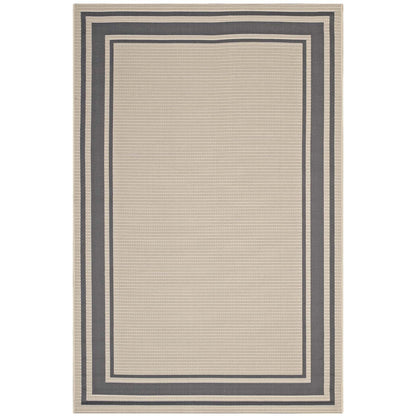 Carpet & Rugs | CasaFoyer Rim Solid Border Borderline Indoor/Outdoor Area Rug | Durable, Soft, Fade & Stain Resistant | 8x10 | Gray/Beige | casafoyer.myshopify.com