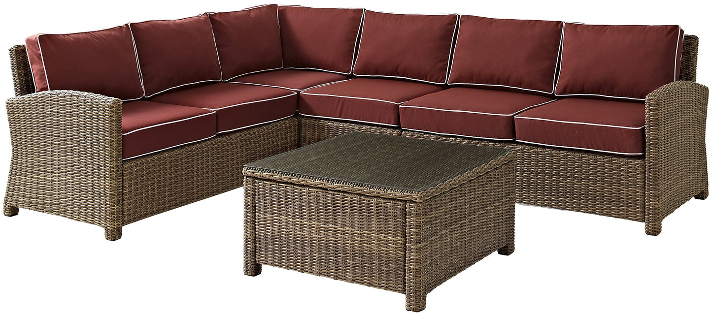 Patio Furniture Sets | CasaFoyers Bradenton Collection | All-Weather Wicker Sectional | Customizable Outdoor Seating Set | UV-Resistant Cushions | Glass Top Coffee Table | casafoyer.myshopify.com