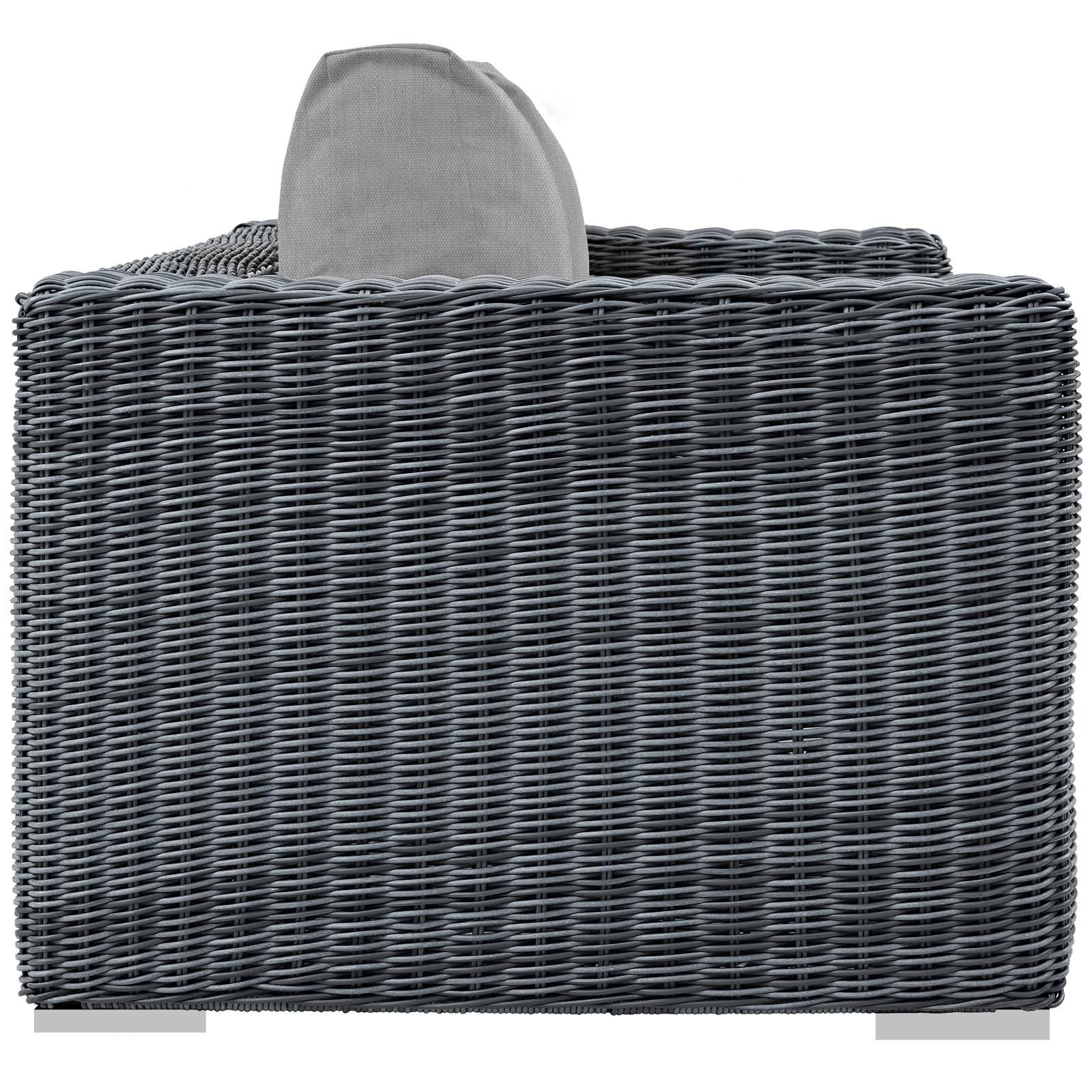sofas | CasaFoyer Summon Outdoor Patio Loveseat | Ultimate Outdoor Luxury & Comfort | Two-Tone Rattan | Sunbrella Cushions | Aluminum Frame | Perfect for Patio, Backyard, Poolside | casafoyer.myshopify.com