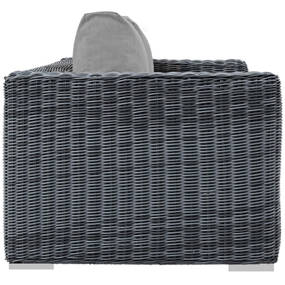 sofas | CasaFoyer Summon Outdoor Patio Loveseat | Ultimate Outdoor Luxury & Comfort | Two-Tone Rattan | Sunbrella Cushions | Aluminum Frame | Perfect for Patio, Backyard, Poolside | casafoyer.myshopify.com