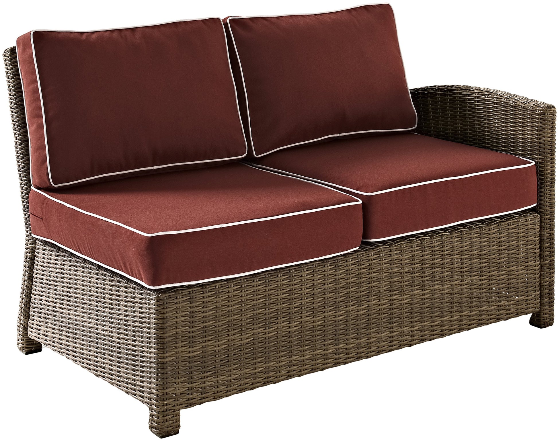 Patio Furniture Sets | CasaFoyers Bradenton Collection | All-Weather Wicker Sectional | Expandable, Stylish & Durable Outdoor Seating | Sangria Cushions | casafoyer.myshopify.com