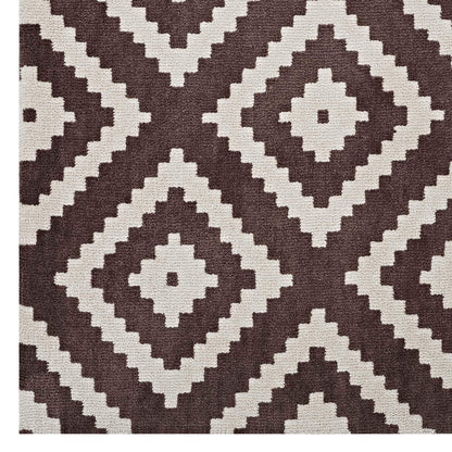 Carpet & Rugs | CasaFoyer Alika Abstract Diamond Trellis Area Rug | Elegant Modern Design | Durable & Stain Resistant | 8x10 Ivory/Brown | casafoyer.myshopify.com