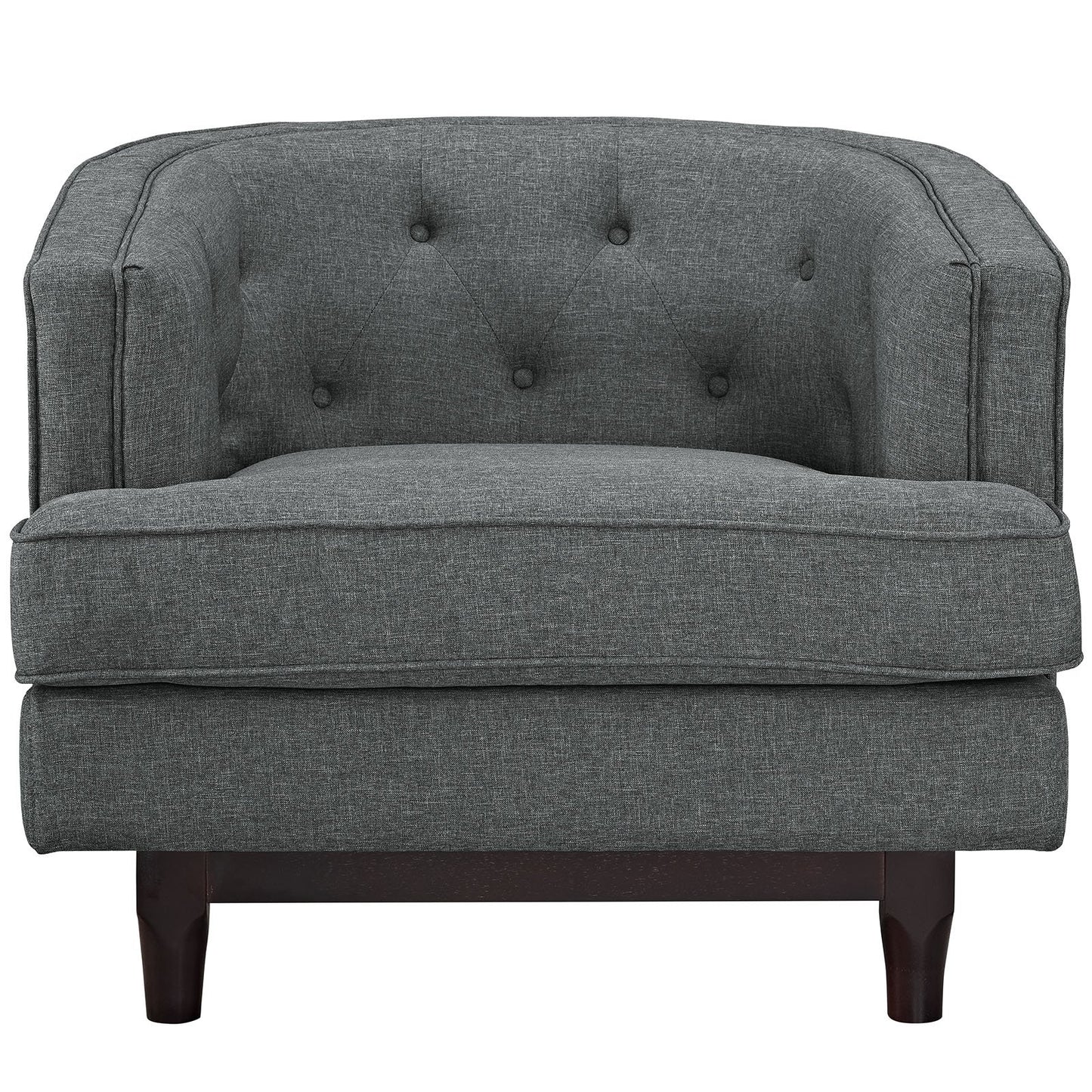 home office desk chairs | CasaFoyer Coast Armchair | Mid-Century Charm | Walnut Legs | Polyester Upholstery | Comfortable Foam Cushioning | Easy to Clean | Ideal for Modern Living | casafoyer.myshopify.com