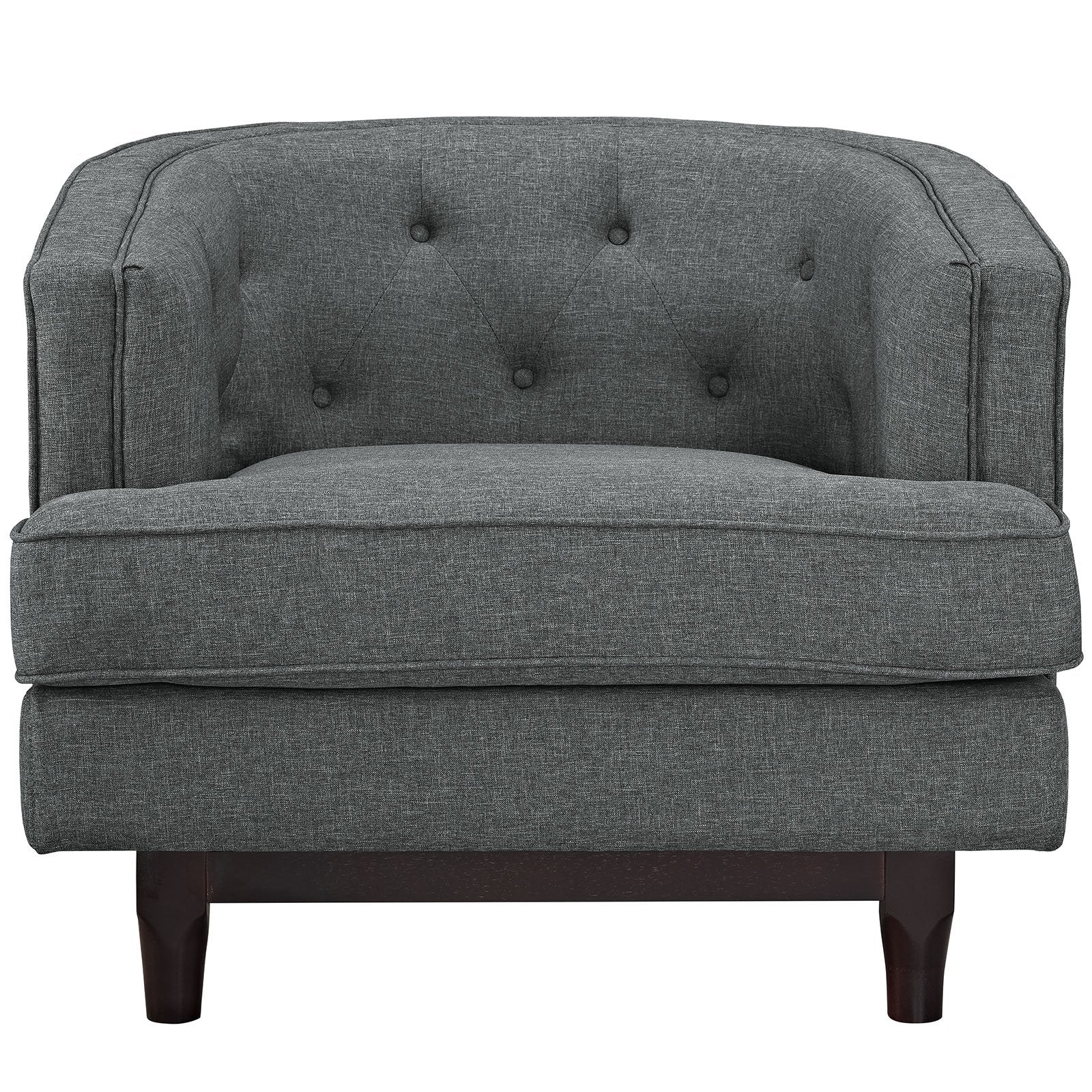 home office desk chairs | CasaFoyer Coast Armchair | Mid-Century Charm | Walnut Legs | Polyester Upholstery | Comfortable Foam Cushioning | Easy to Clean | Ideal for Modern Living | casafoyer.myshopify.com
