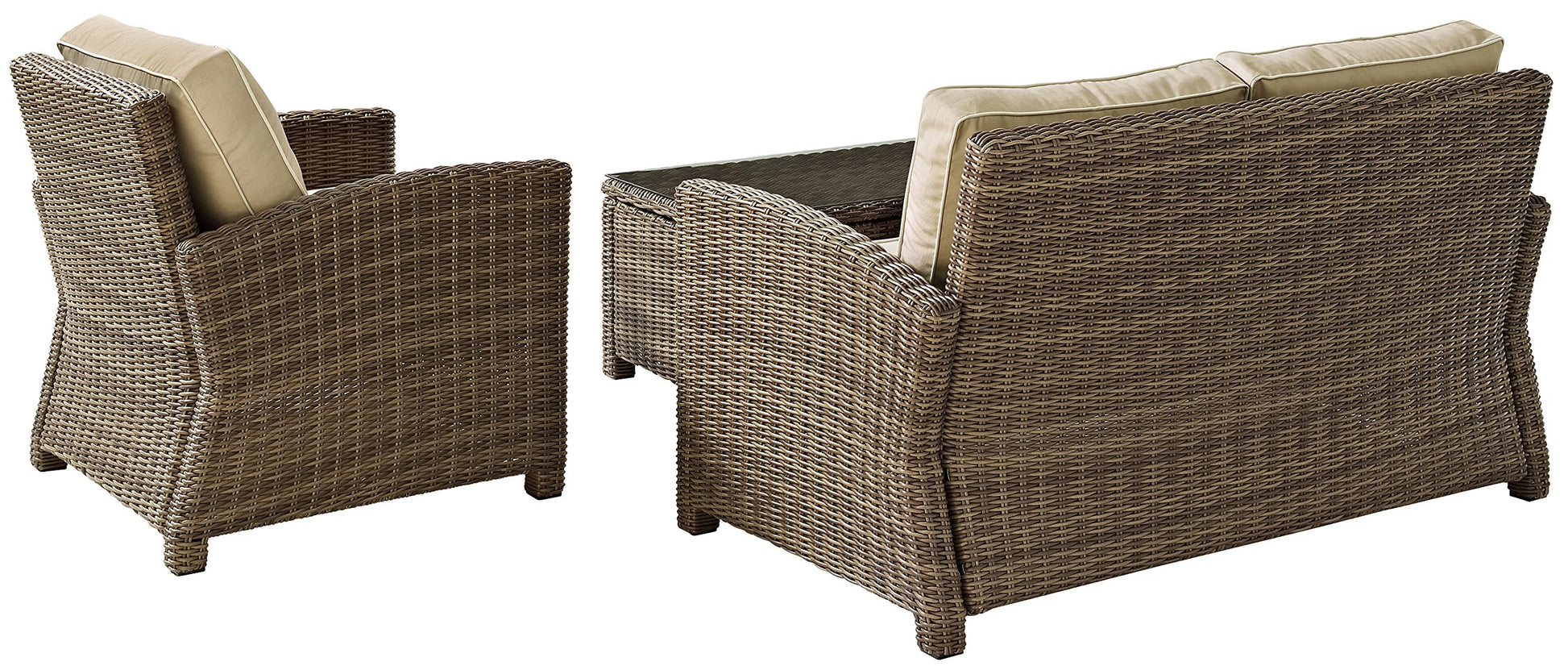 Patio Furniture Sets | CasaFoyers Bradenton Collection | All-Weather Wicker Outdoor Seating Set | Sand Cushions | Elevate your outdoor space with elegance, comfort, and durability. | casafoyer.myshopify.com