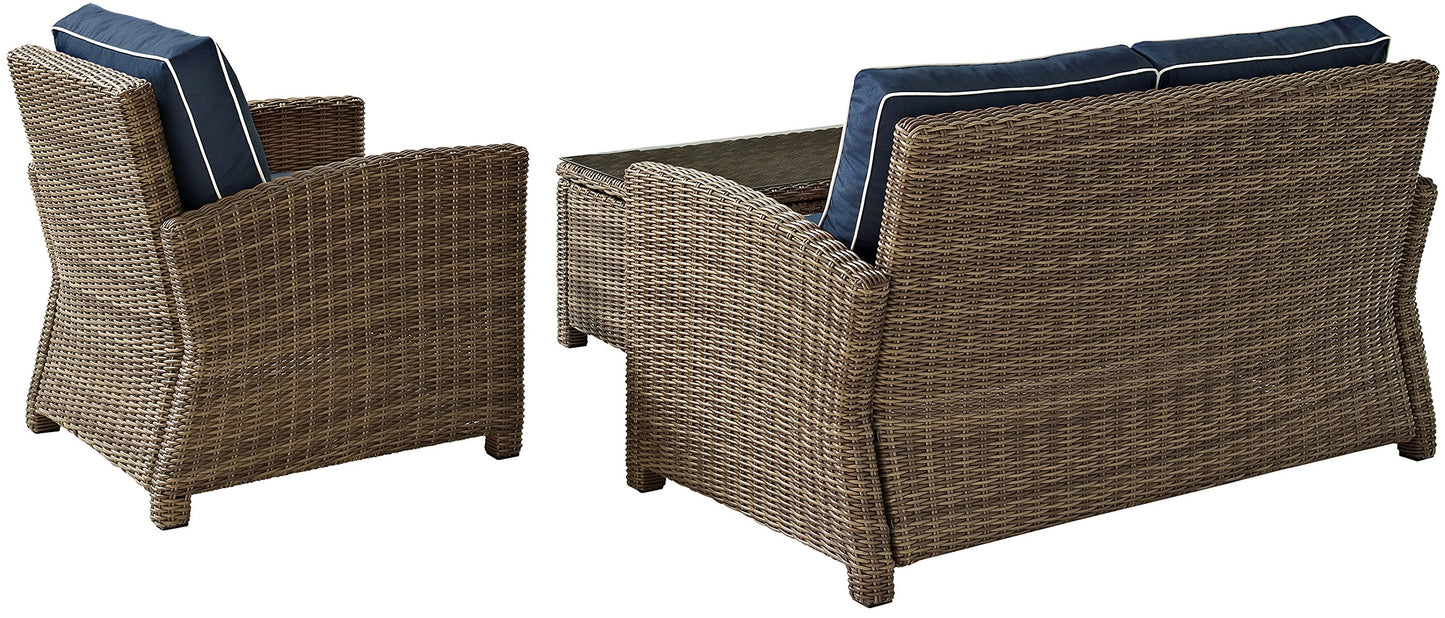 Chair | CasaFoyers Bradenton Collection | Exquisite Outdoor Wicker Seating Set | Loveseat, Arm Chair & Glass Top Table | Elegant, Durable & UV Resistant | casafoyer.myshopify.com