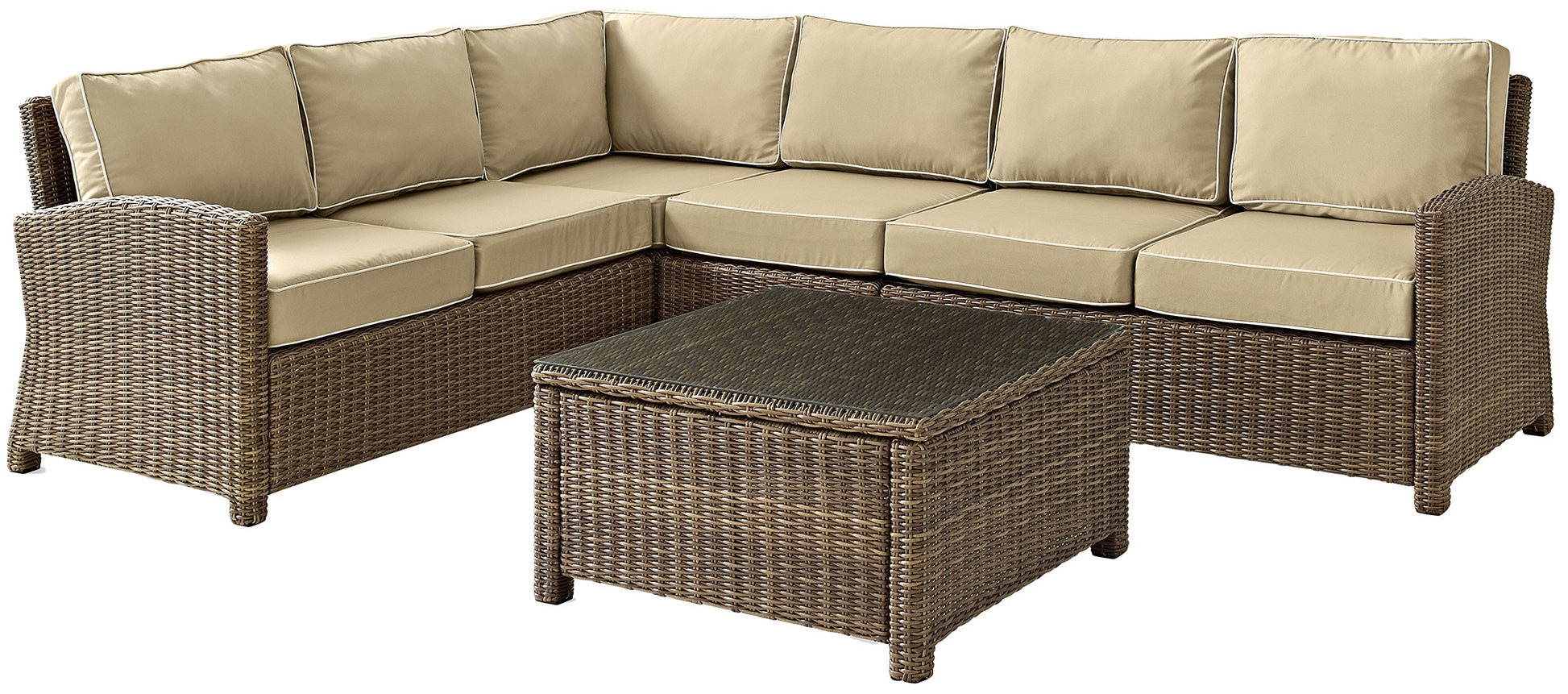 Patio Furniture Sets | CasaFoyers Bradenton Collection | All-Weather Wicker Sectional | Modular Design | UV-Resistant Cushions | Sturdy Steel Frames | casafoyer.myshopify.com