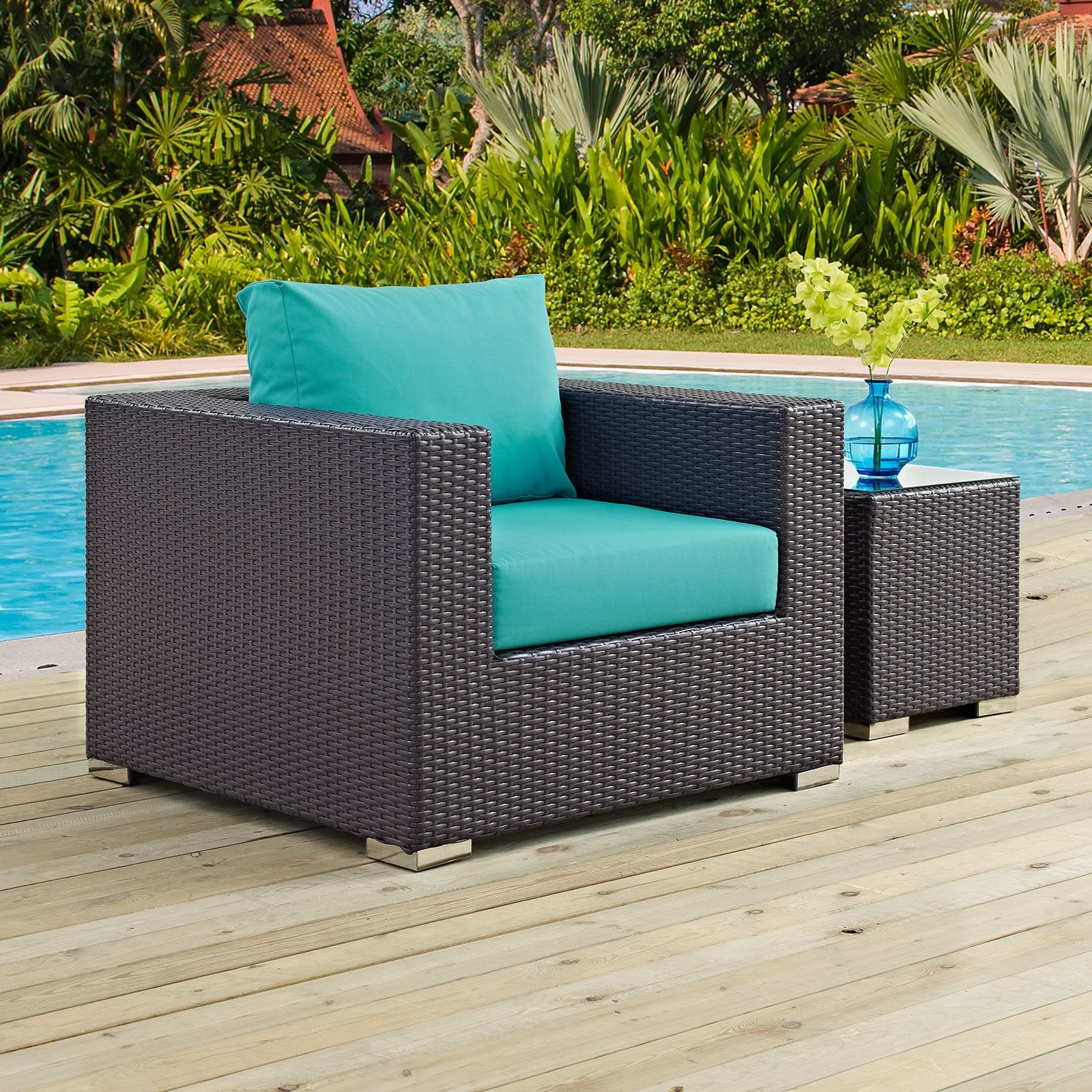 Patio Furniture Sets | Convene Outdoor Sectional Armchair | Durable Rattan & Aluminum Frame | All-Weather Cushions | Customizable Design | Ideal for Patio, Backyard, Poolside | casafoyer.myshopify.com
