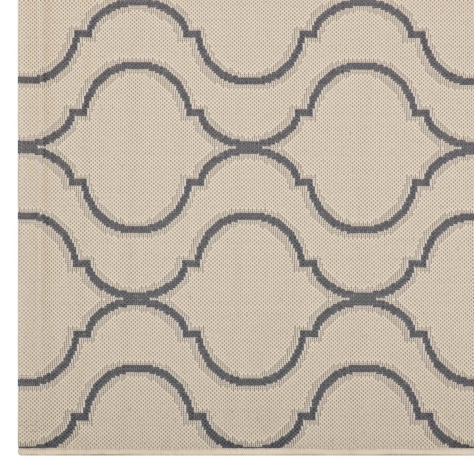 area rugs | CasaFoyer Linza Wave Abstract Trellis Indoor/Outdoor Area Rug | Durable Polypropylene | Fade & Stain Resistant | Rubber Bottom | 8x10 | Beige/Gray | casafoyer.myshopify.com