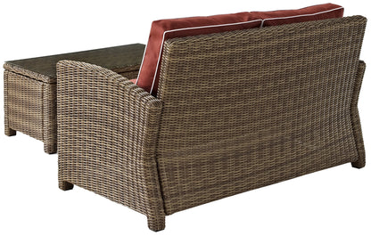 Patio Furniture Sets | CasaFoyers Bradenton Collection | Exquisite All-Weather Wicker Outdoor Seating Set | Durable & UV Resistant | Loveseat & Glass Top Table | casafoyer.myshopify.com