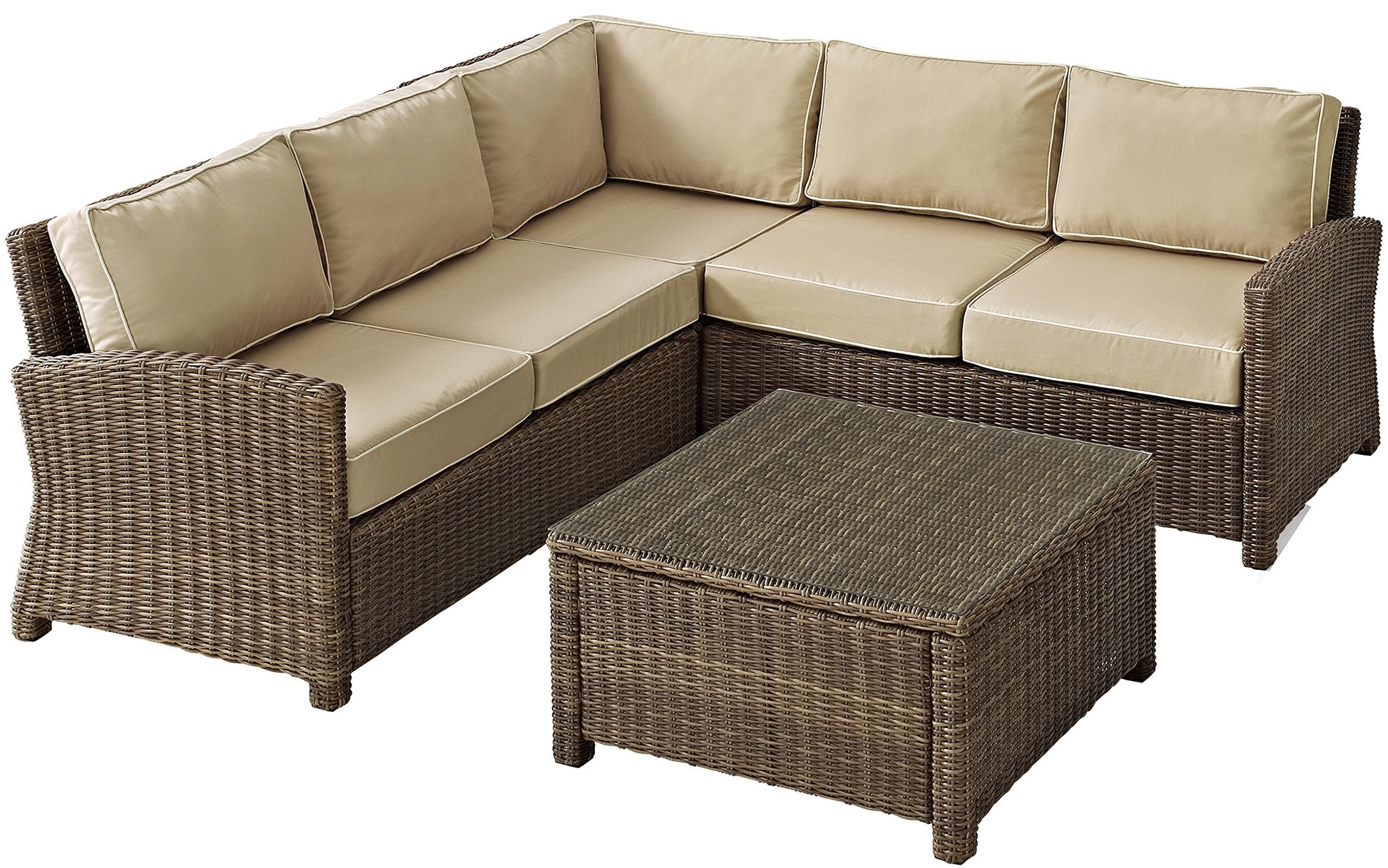 Patio Furniture Sets | CasaFoyers Bradenton Collection | All-Weather Wicker Outdoor Sectional | Modular Design | UV Resistant Cushions | Steel Frames | casafoyer.myshopify.com