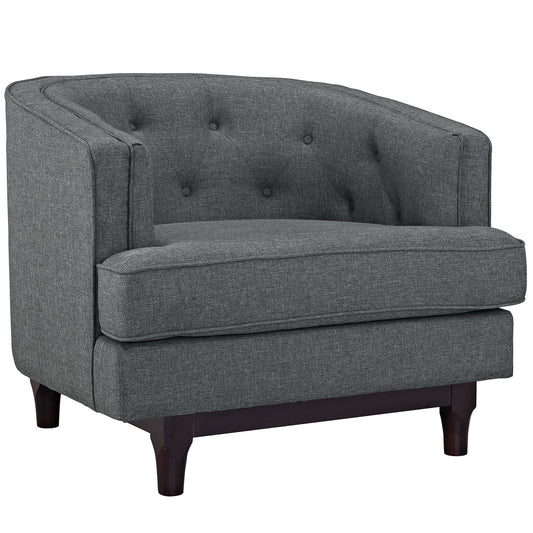 home office desk chairs | CasaFoyer Coast Armchair | Mid-Century Charm | Walnut Legs | Polyester Upholstery | Comfortable Foam Cushioning | Easy to Clean | Ideal for Modern Living | casafoyer.myshopify.com