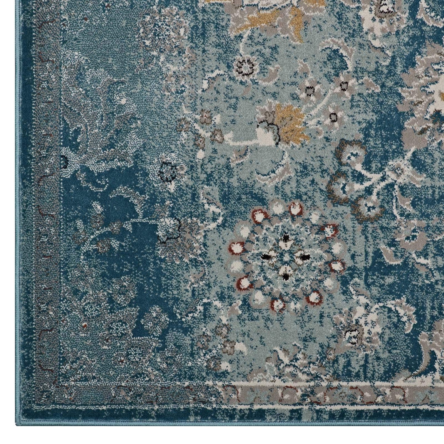 area rugs | CasaFoyer Cynara Distressed Floral Persian Medallion Area Rug | Durable | Elegant Design | Stain-Resistant | Perfect for Any Room | 5x8 Size | casafoyer.myshopify.com