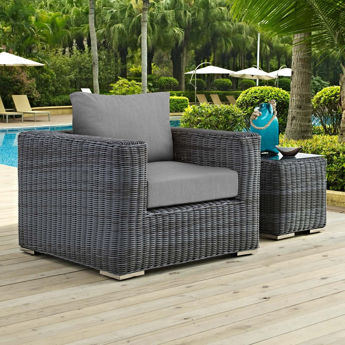 patio bistro sets | CasaFoyer Summon Outdoor Patio Arm Chair | Luxurious Comfort | Top-Notch Quality | Sunbrella Fabric | UV Protection | Sturdy Aluminum Frame | Perfect for Patio, Backyard, Poolside | Must-Have for Outdoor Enthusiasts | casafoyer.myshopify.com