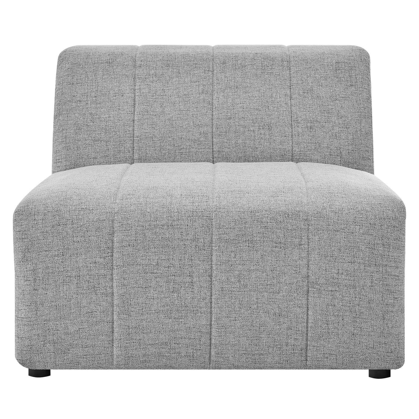 sofas | CasaFoyer Bartlett Upholstered Fabric Armless Chair | Retro Modern Style | Channel Tufting | Dense Foam Padding | Solid Wood Frame | Non-Marking Foot Caps | casafoyer.myshopify.com