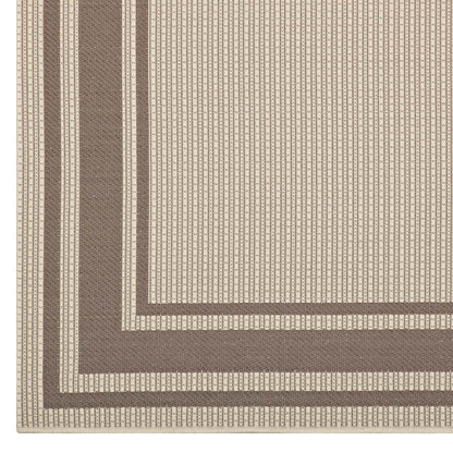 Carpet & Rugs | CasaFoyer Rim Solid Border Borderline Indoor/Outdoor Area Rug | Durable & Fade Resistant | 8x10 | Soft Polypropylene | Light & Dark Beige | casafoyer.myshopify.com