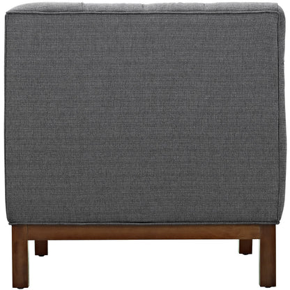 home office desk chairs | CasaFoyer Panache Collection | Elegant Upholstered Armchair | Tufted Buttons | Plush Cushions | Gray | casafoyer.myshopify.com