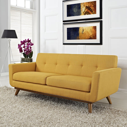 sofas | CasaFoyer Engage Loveseat | Elegant Curves | Oversized Cushions | Tufted Buttons | Sturdy Wood Legs | Plush Upholstery | Ideal for Relaxation and Conversations | casafoyer.myshopify.com