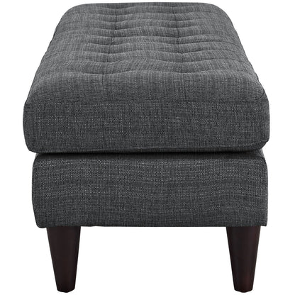 ottomans | CasaFoyer Empress Tufted Button Bench | Elegant Design | Luxurious Cushions | Solid Wood Legs | Gray Upholstery | Protects Floors | Adds Opulence | casafoyer.myshopify.com